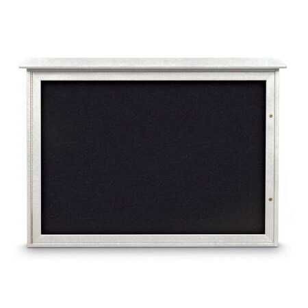 United Visual Products Outdoor Enclosed Combo Board, 72"x36", Gold Frame/Black & Cork UVCB7236ODG-BLACK-CORK